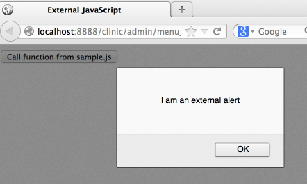 External Javascript file