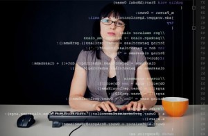 woman attending instructor led training for programmers